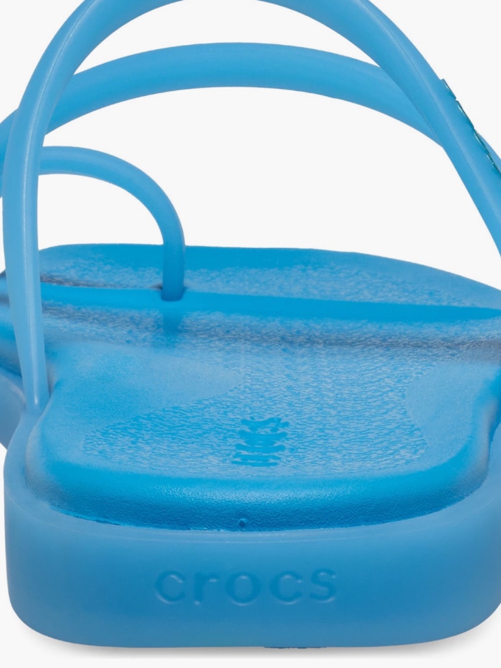 CROCS Women's Slim Strappy Flip Flops Toe loop sandal in Miami Frosted Blue NWT - Picture 6 of 10